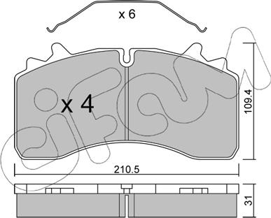 Cifam 822-933-0 - Bremžu uzliku kompl., Disku bremzes www.autospares.lv