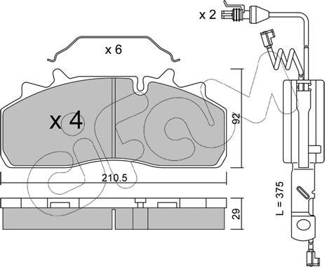 Cifam 822-932-0K - Bremžu uzliku kompl., Disku bremzes www.autospares.lv