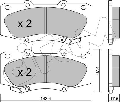 Cifam 822-937-0 - Bremžu uzliku kompl., Disku bremzes autospares.lv