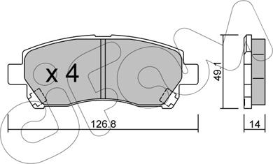 Cifam 822-929-0 - Тормозные колодки, дисковые, комплект www.autospares.lv