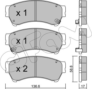 Cifam 822-924-0 - Bremžu uzliku kompl., Disku bremzes www.autospares.lv