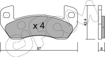 Cifam 822-925-0 - Bremžu uzliku kompl., Disku bremzes www.autospares.lv