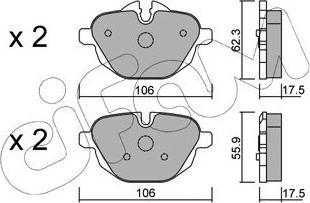 Cifam 822-920-0 - Bremžu uzliku kompl., Disku bremzes www.autospares.lv