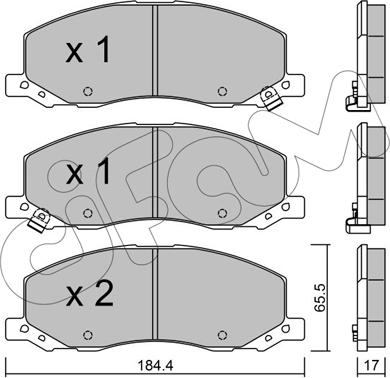 Cifam 822-923-0 - Bremžu uzliku kompl., Disku bremzes www.autospares.lv