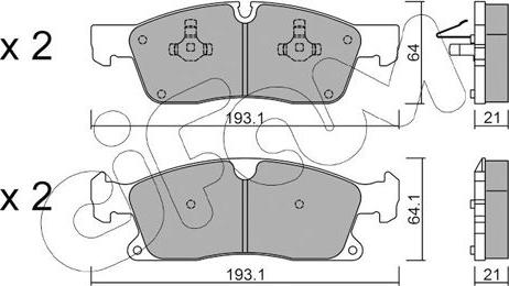 Cifam 822-927-4 - Bremžu uzliku kompl., Disku bremzes autospares.lv