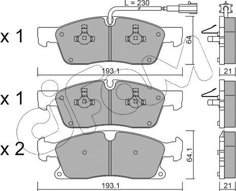 Cifam 822-927-5 - Bremžu uzliku kompl., Disku bremzes autospares.lv