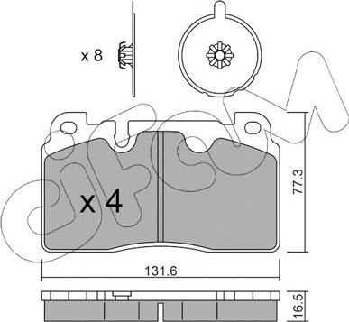 Cifam 822-979-0-141 - Bremžu uzliku kompl., Disku bremzes www.autospares.lv