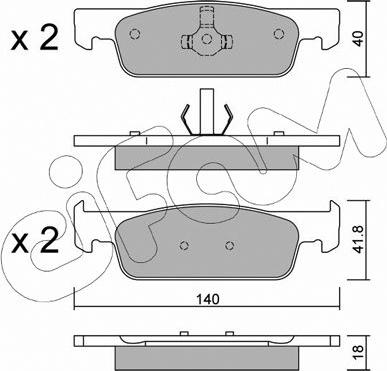 Cifam 822-975-3 - Bremžu uzliku kompl., Disku bremzes www.autospares.lv