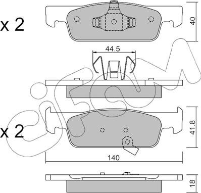 Cifam 822-975-2 - Тормозные колодки, дисковые, комплект www.autospares.lv