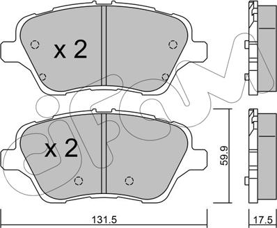 Cifam 822-976-0 - Bremžu uzliku kompl., Disku bremzes autospares.lv