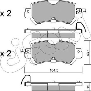 Cifam 822-970-0 - Brake Pad Set, disc brake www.autospares.lv