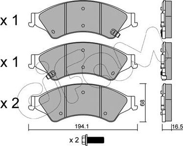 Cifam 822-971-0 - Bremžu uzliku kompl., Disku bremzes autospares.lv