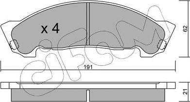 Cifam 822-972-0 - Bremžu uzliku kompl., Disku bremzes www.autospares.lv