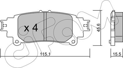 Cifam 822-977-0 - Bremžu uzliku kompl., Disku bremzes autospares.lv