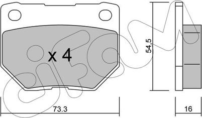 Cifam 822-494-0 - Bremžu uzliku kompl., Disku bremzes www.autospares.lv