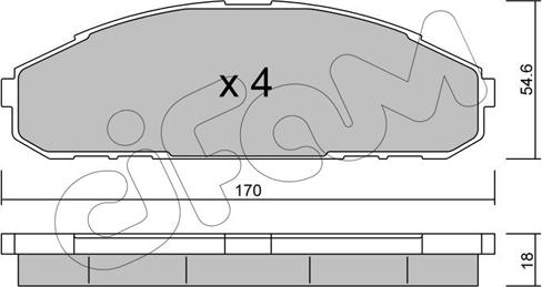 Cifam 822-495-0 - Bremžu uzliku kompl., Disku bremzes www.autospares.lv