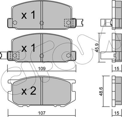 Cifam 822-498-0 - Brake Pad Set, disc brake www.autospares.lv