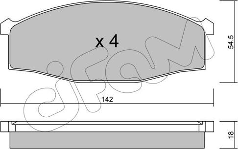 Cifam 822-497-0 - Bremžu uzliku kompl., Disku bremzes www.autospares.lv