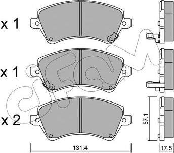 Cifam 822-446-0 - Bremžu uzliku kompl., Disku bremzes www.autospares.lv