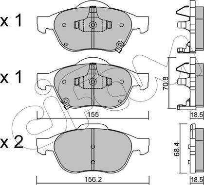 Cifam 822-448-0 - Brake Pad Set, disc brake www.autospares.lv