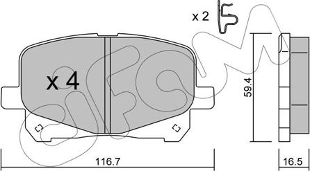 Cifam 822-443-0 - Brake Pad Set, disc brake www.autospares.lv