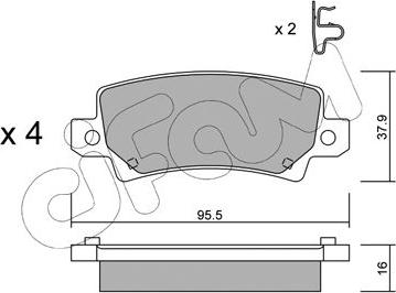 Cifam 822-447-0 - Bremžu uzliku kompl., Disku bremzes www.autospares.lv