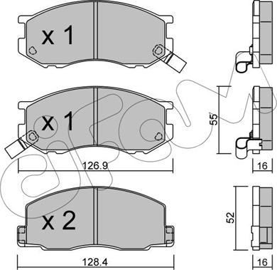 Cifam 822-455-0 - Тормозные колодки, дисковые, комплект www.autospares.lv