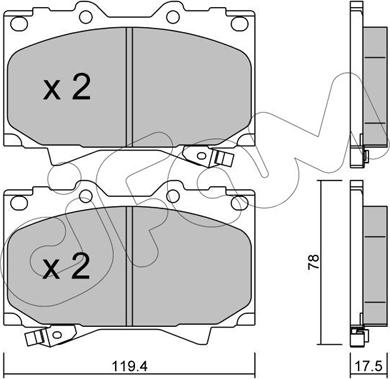 Cifam 822-452-0 - Bremžu uzliku kompl., Disku bremzes www.autospares.lv