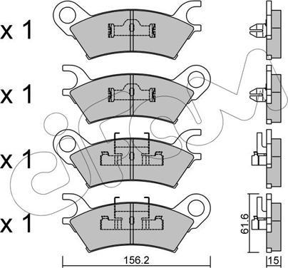 Cifam 822-469-0 - Bremžu uzliku kompl., Disku bremzes www.autospares.lv