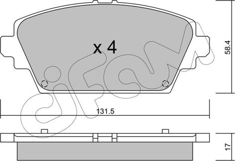 Cifam 822-464-0 - Bremžu uzliku kompl., Disku bremzes autospares.lv