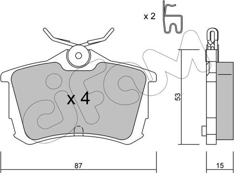 Cifam 822-465-0 - Brake Pad Set, disc brake www.autospares.lv