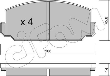 Cifam 822-461-0 - Bremžu uzliku kompl., Disku bremzes www.autospares.lv