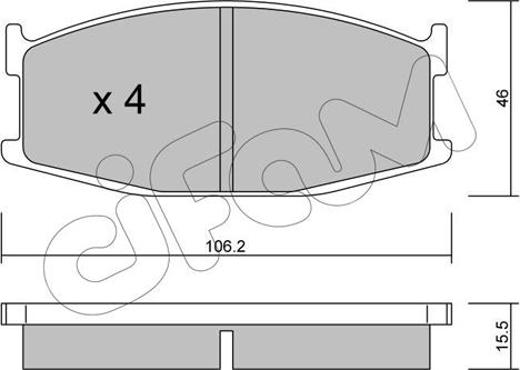 Cifam 822-468-0 - Bremžu uzliku kompl., Disku bremzes www.autospares.lv