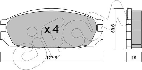 Cifam 822-409-0 - Bremžu uzliku kompl., Disku bremzes www.autospares.lv