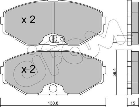 Cifam 822-405-0 - Тормозные колодки, дисковые, комплект www.autospares.lv