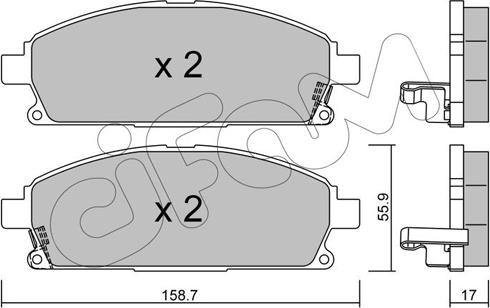 Cifam 822-406-1 - Bremžu uzliku kompl., Disku bremzes autospares.lv