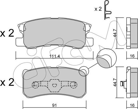 Cifam 822-400-1 - Brake Pad Set, disc brake www.autospares.lv