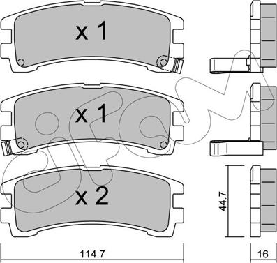 Cifam 822-408-0 - Bremžu uzliku kompl., Disku bremzes www.autospares.lv