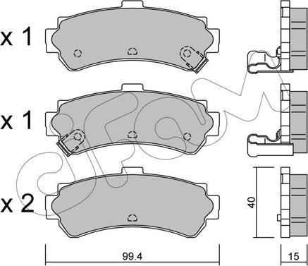 Cifam 822-403-0 - Bremžu uzliku kompl., Disku bremzes www.autospares.lv