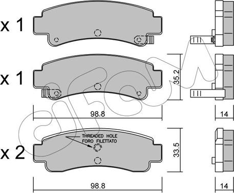 Cifam 822-402-0 - Bremžu uzliku kompl., Disku bremzes autospares.lv