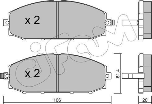 Cifam 822-407-0 - Тормозные колодки, дисковые, комплект www.autospares.lv