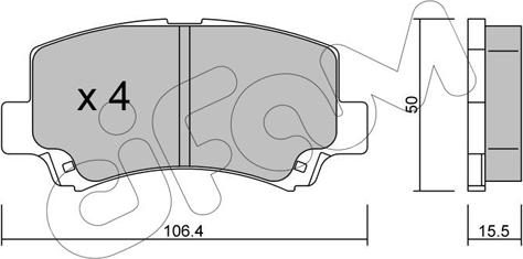 Cifam 822-419-0 - Bremžu uzliku kompl., Disku bremzes www.autospares.lv