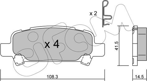 Cifam 822-414-0 - Bremžu uzliku kompl., Disku bremzes www.autospares.lv