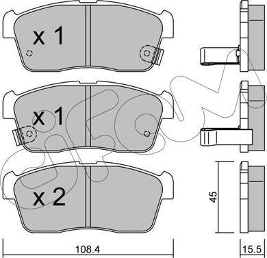 Cifam 822-415-0 - Bremžu uzliku kompl., Disku bremzes www.autospares.lv