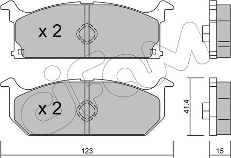 Cifam 822-416-0 - Тормозные колодки, дисковые, комплект www.autospares.lv