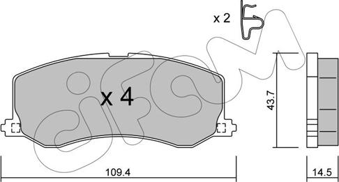 Cifam 822-417-0 - Тормозные колодки, дисковые, комплект www.autospares.lv