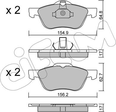 Cifam 822-489-0 - Bremžu uzliku kompl., Disku bremzes autospares.lv