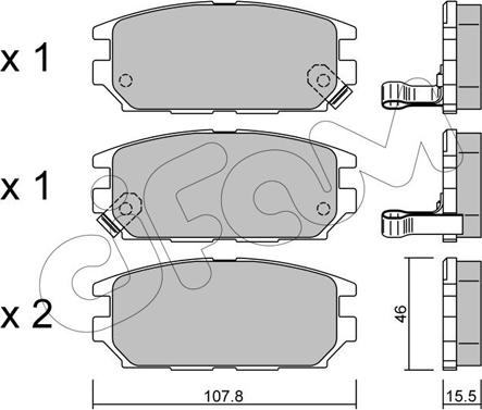 Cifam 822-483-0 - Brake Pad Set, disc brake www.autospares.lv