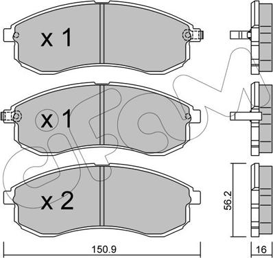 Cifam 822-482-0 - Brake Pad Set, disc brake www.autospares.lv