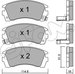 Cifam 822-487-0 - Brake Pad Set, disc brake www.autospares.lv